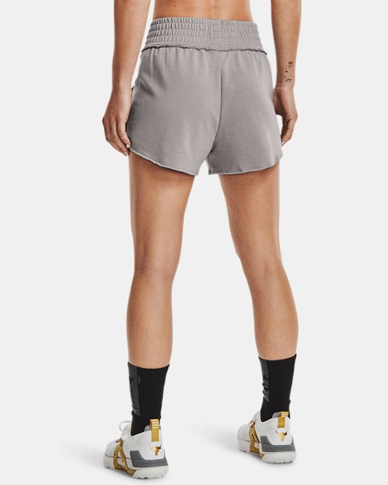 Women's Project Rock Terry Shorts, Gray, pdpMainDesktop image number 1